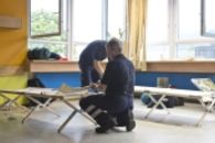 Helferunterkunft: Die Malteser sind in der Max-Ulrich-von-Drechsel-Realschule in Regenstauf untergebracht