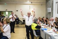 Malteser Romwallfahrt 2022 - Die Geburtstagskinder des Tages bei der Abschlussfesta