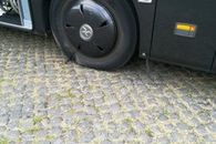 Ausflug in den Quirinalspalast - Reifenpanne am Stuttgarter Bus ist schnell beseitigt